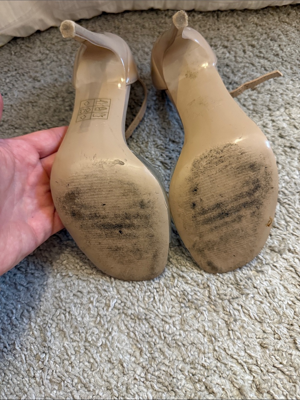 ALDO Nude Patent & Clear Strap High Heel Sandals - Picture 3 of 3